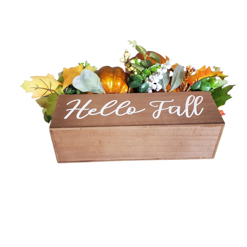 NWOT Autumn Harvest Pumpkin Arrangement Hello Fall